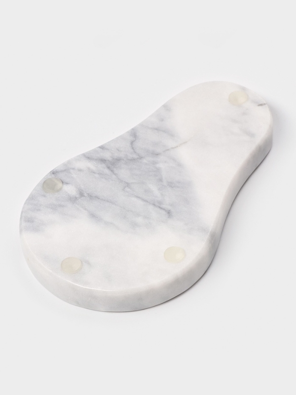 Подставка под ложку из мрамора Подставка под ложку из мрамора "Marble", цвет белый