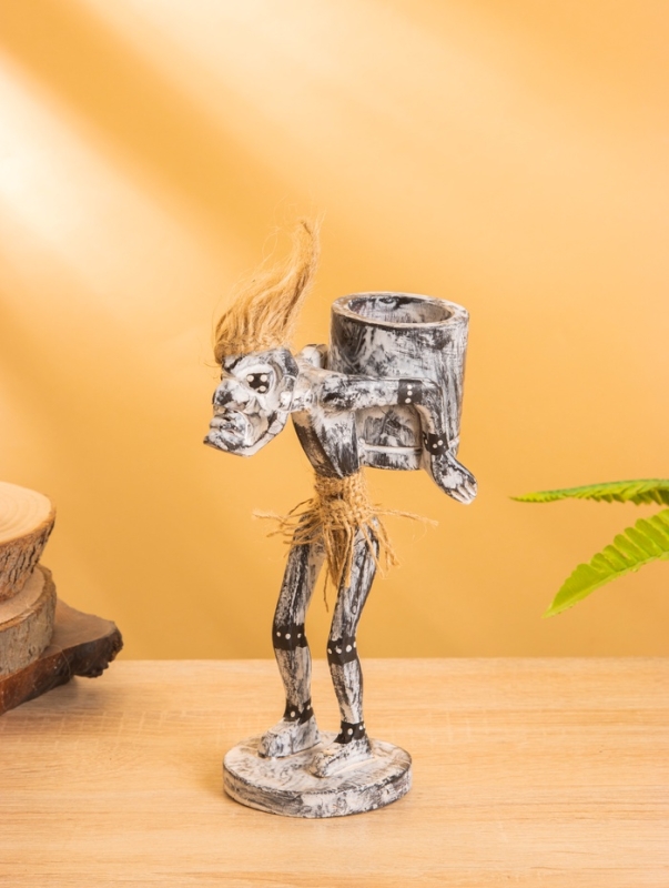 Сувенир Сувенир "Абориген с кувшином" дерево, 8х13х20 см