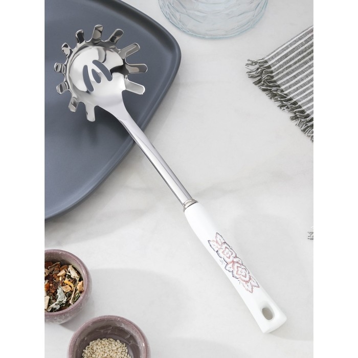 Ложка для спагетти из нержавеющей стали Доляна Luminous, h=30 см Ложка для спагетти из нержавеющей стали Доляна Luminous, h=30 см