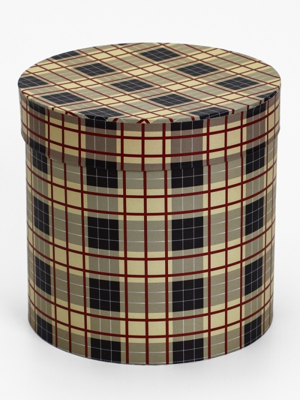Шляпная коробка, Шотландская клетка , 20 х 20 см