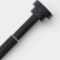 Карниз для ванной комнаты "Блеск" 116-220 см нержавеющая сталь, цвет черный