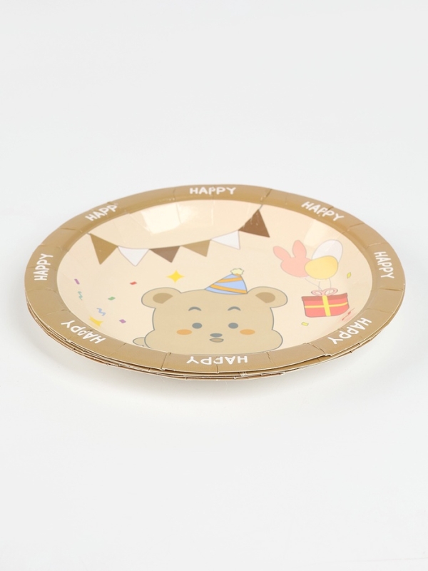 Набор бумажной посуды Набор бумажной посуды "Счастливый медвежонок", набор 12 шт.