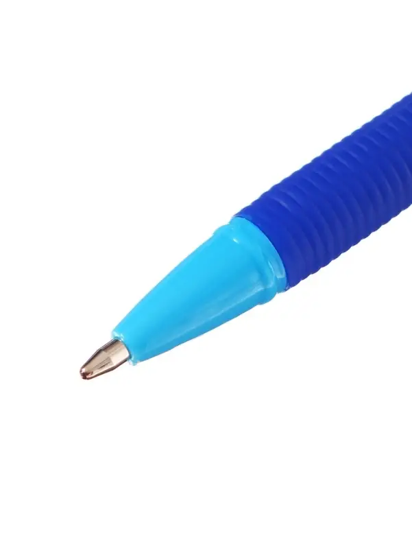 Ручка шариковая ErichKrause R-301 Neon Stick & Grip, узел 0,7-1.0 мм, чернила синие, резиновый держатель, длина линии письма 2000 метров, МИКС