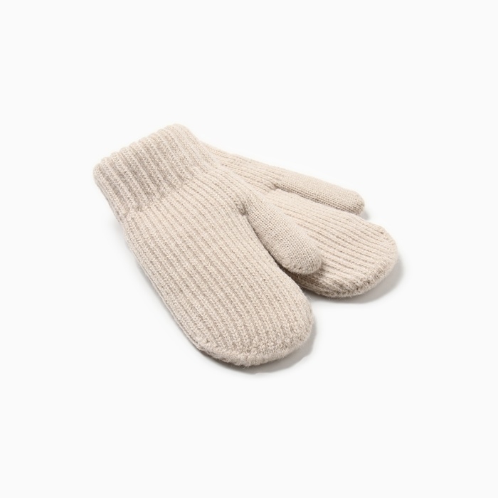 Варежки детские MINAKU, цвет бежевый, 19 см