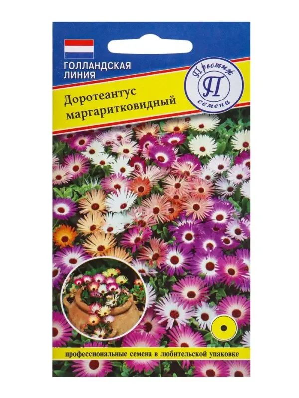 Семена цветов Доротеантус маргаритковый Смесь, О, 0,1 г
