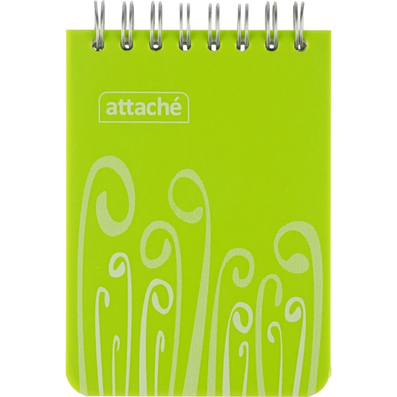 Блокнот А7,пласт обл,80л, ATTACHE FANTASY,салат