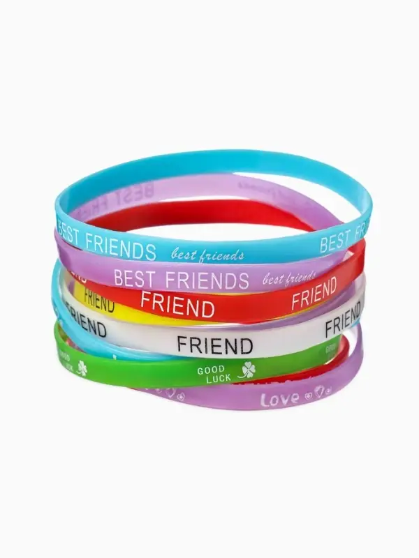 Силиконовый браслет &laquo;Андеграунд&raquo;, набор 10 шт. цвет МИКС