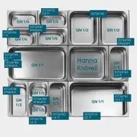 Гастроёмкость GN 1/1 Hanna Kn&ouml;vell, 65 мм, 530&times;325&times;65 мм, толщина 0.8 мм, нержавеющая сталь