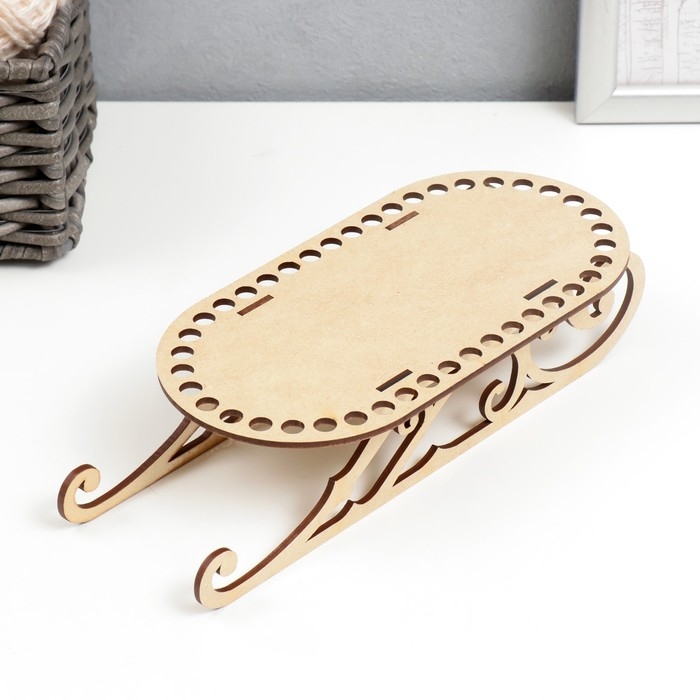 Заготовка для вязания Заготовка для вязания "Сани. Вид 4" набор 3 детали,донышко 20х10 см