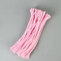 Синельная проволока, набор 100 шт, размер 1 шт 30х0,8 см, цвет розовый