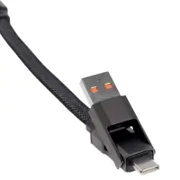 Кабель Type-C - USB, Type-C, 3 А, 10 см, чёрный
