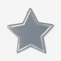 Светоотражающая термонаклейка &laquo;Звезда&raquo;, 6.5&times;6.5 см, цвет серый, цена за 1 штуку