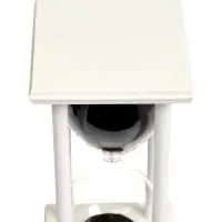 Песочные часы, на 60 минут, 10&times;10&times;20 см, деревянные, белые