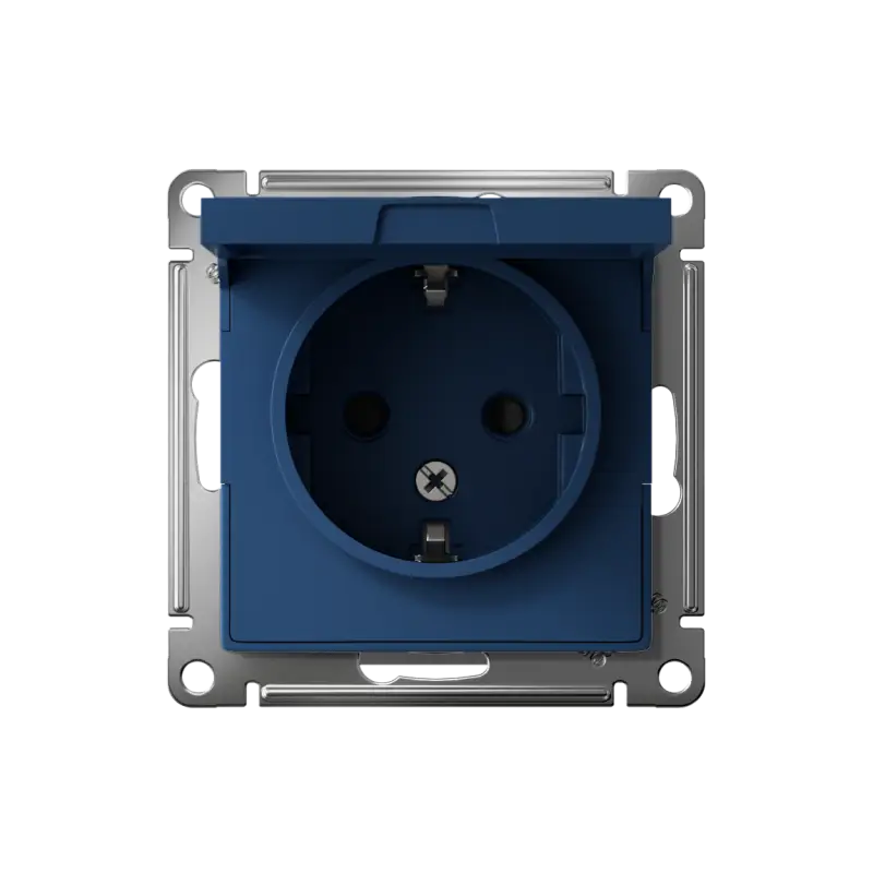 ATLASDESIGN РОЗЕТКА с заземл. со шторк. с крышкой, 16А, IP20, механизм, АКВАМАРИН ATLASDESIGN РОЗЕТКА с заземл. со шторк. с крышкой, 16А, IP20, механизм, АКВАМАРИН
