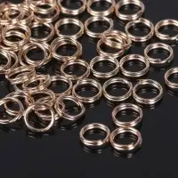 Кольцо соединительное двойное, неразъёмное 0.6 см (набор 50 г, &plusmn; 510 шт.) СМ-1025, цвет золото