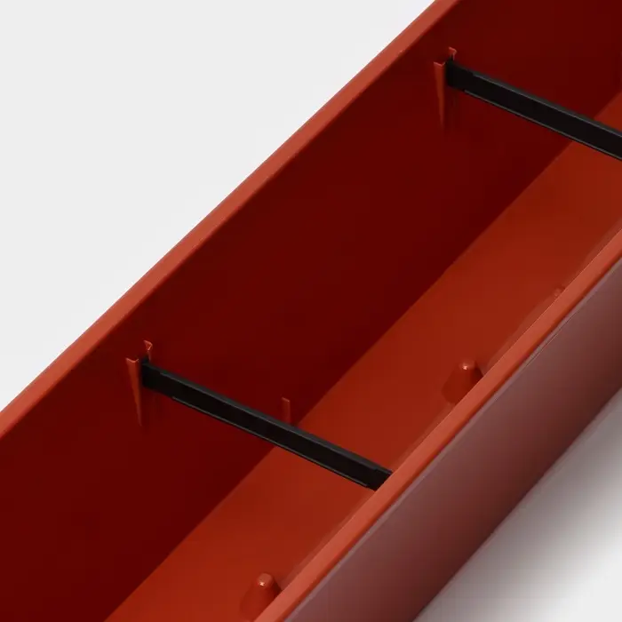 Ящик балконный для цветов, 18 л, 100&times;15&times;17 см, пластиковый, цвет терракот