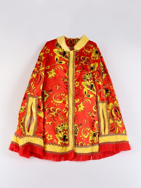 Карнавальный костюм Карнавальный костюм"Народные гуляния хохлома красная"накидка,кокошник,,р-р42-50