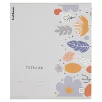 Тетрадь 12 листов в клетку ErichKrause Ikebana, 60 г/м&sup2;, обложка мелованный картон, МИКС