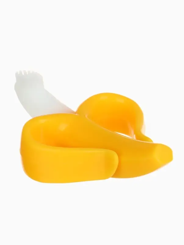 Набор силиконовых прорезывателей для зубов «Банан, погремушка», 2 шт., Крошка Я