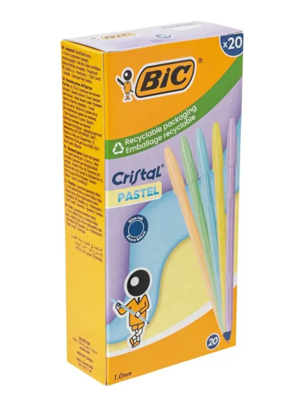Ручка шариковая BIC Cristal &laquo;Пастель&raquo;, 1.0 мм, синяя