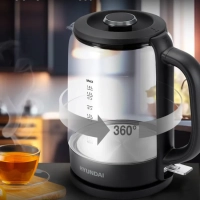 Чайник HYK-G3402 1,7л 2200Вт серый (стекло)