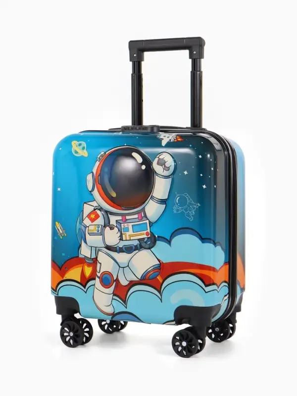 Чемодан дет Космо 18 Чемодан дет Космо 18", 35*22*27 см, отдна молнии, код.замок, 4 колеса,