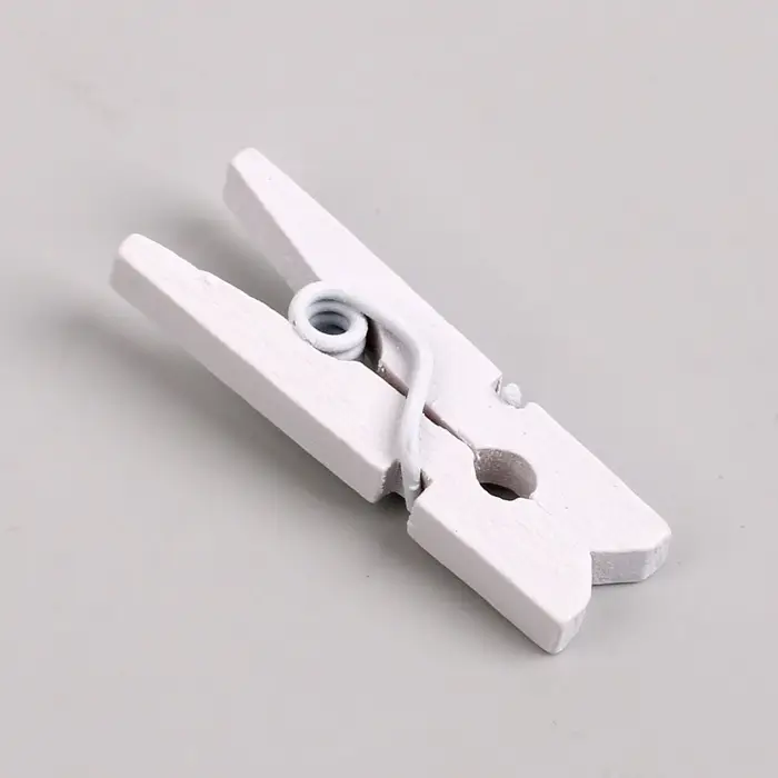 Прищепки для декора 50 шт., белые &mdash; 2.5 см