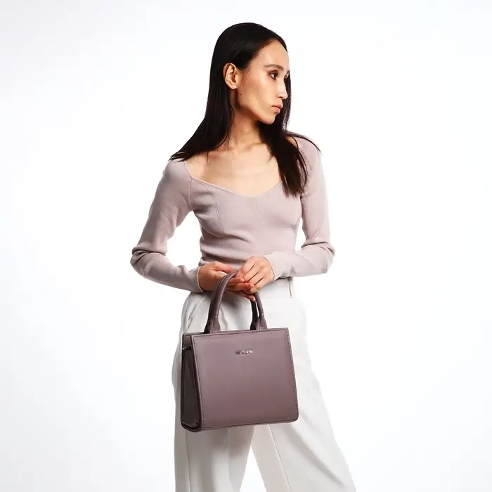 Сумка женская тоут TEXTURA на молнии, 22&times;11&times;22 см, капучино