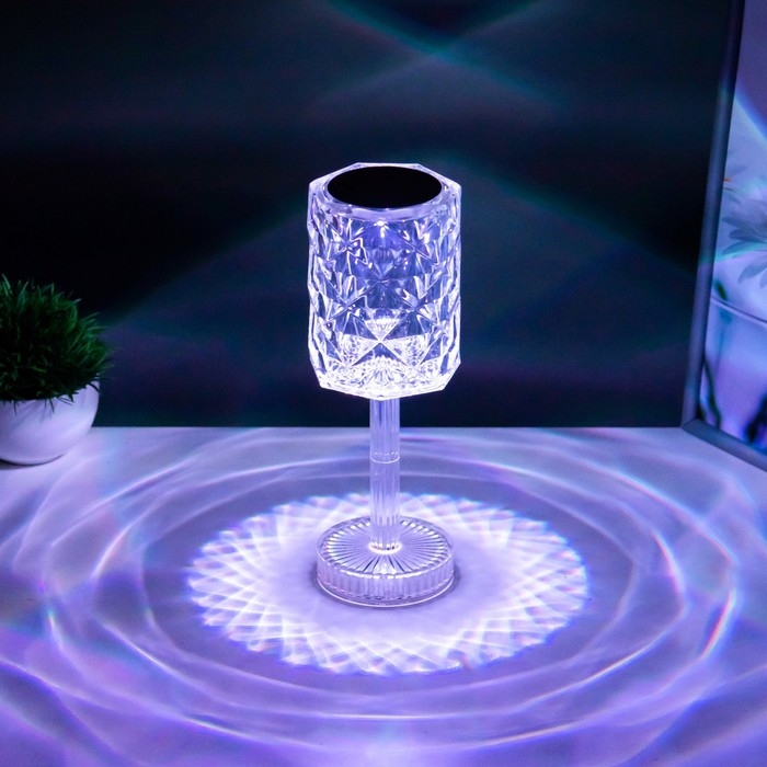 Настольная лампа с ПДУ Настольная лампа с ПДУ "Оланди" LED 16 цветов RGB сенсорная USB 8,5x8,5x25 см RISALUX