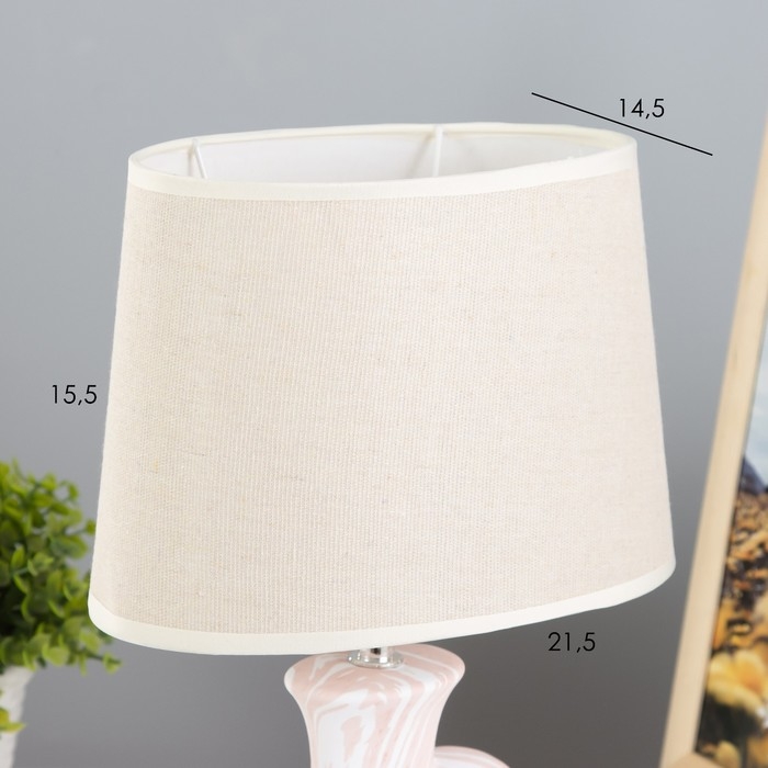 Настольная лампа Настольная лампа "Хертц" E14 40Вт белый-бежевый 23х15х34 см RISALUX