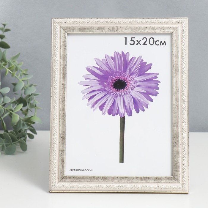 Фоторамка пластик Rosa 15х20 см серебро Фоторамка пластик Rosa 15х20 см серебро