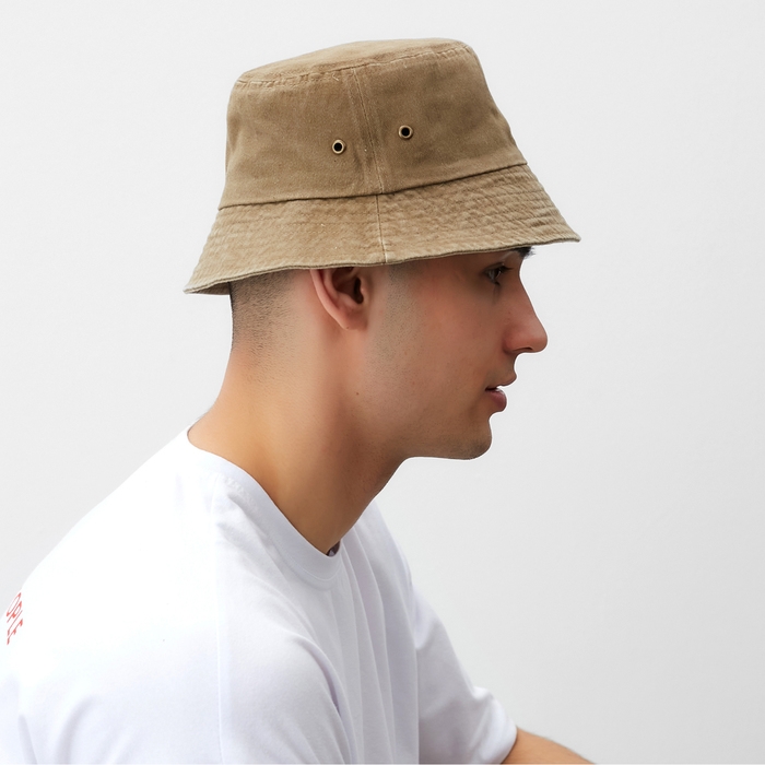 Панама однотонная MINAKU цвет бежевый, размер 56-58