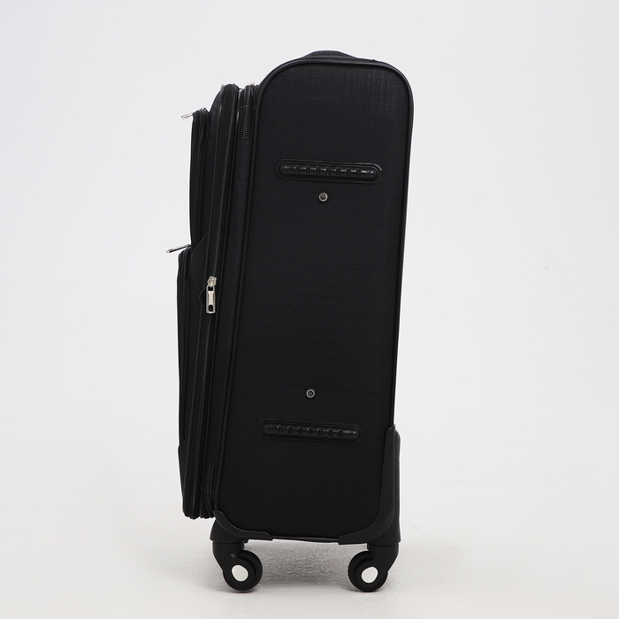 Чемодан средний 52 л (M), отдел на молнии, кодовый замок, с расширением, цвет чёрный Чемодан средний 52 л (M), отдел на молнии, кодовый замок, с расширением, цвет чёрный
