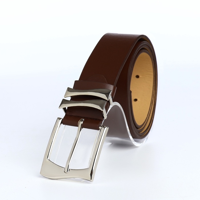 Ремень женский, ширина 3,3 см, винт, пряжка металл, цвет коричневый Ремень женский, ширина 3,3 см, винт, пряжка металл, цвет коричневый