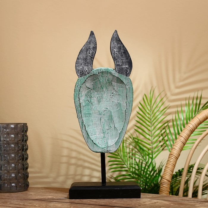 Маска Маска "Юди" на подставке, албезия 15х8х45 см