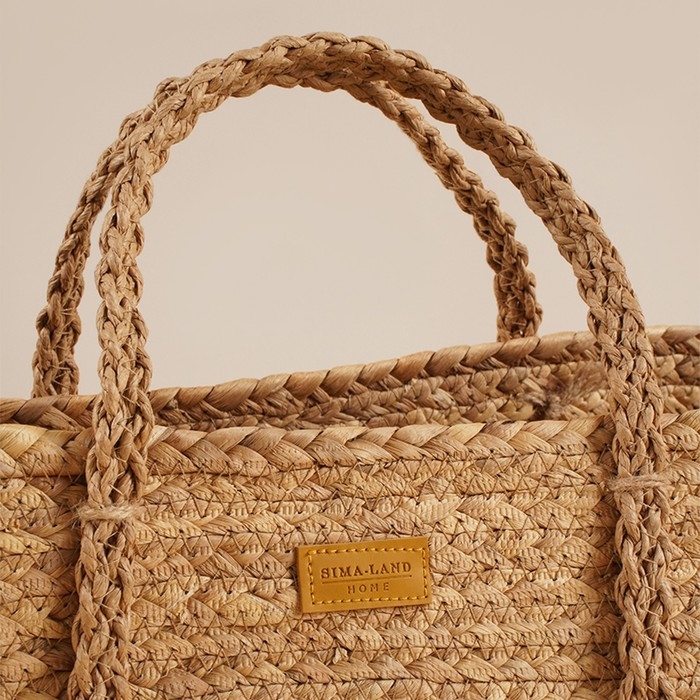 Корзина для белья плетеная SL Home Orden, хлопок, гиацинт, 42×24×35 см Корзина для белья плетеная SL Home Orden, хлопок, гиацинт, 42×24×35 см