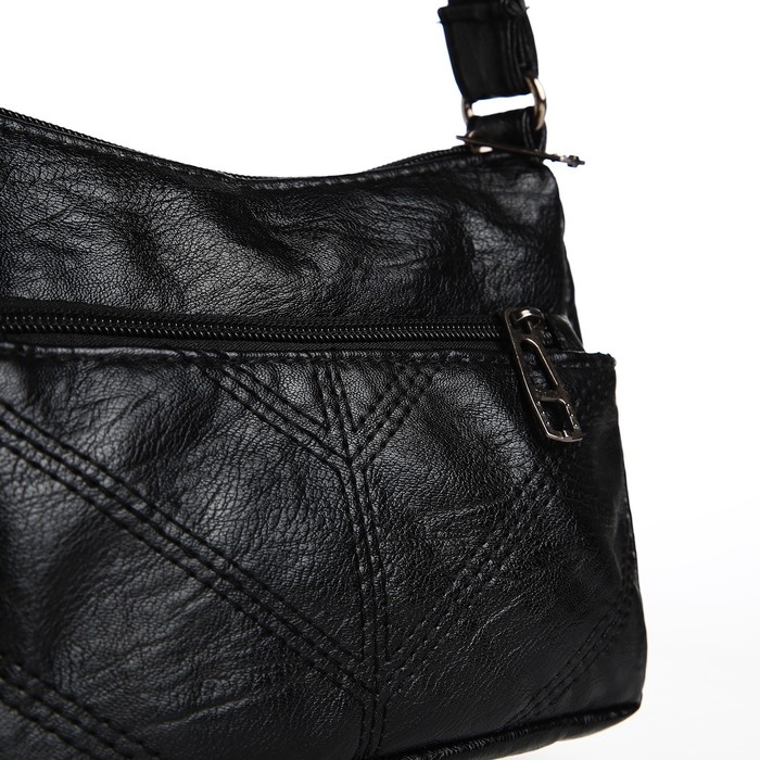 Сумка кросс-боди на молнии, цвет чёрный Сумка кросс-боди на молнии, цвет чёрный