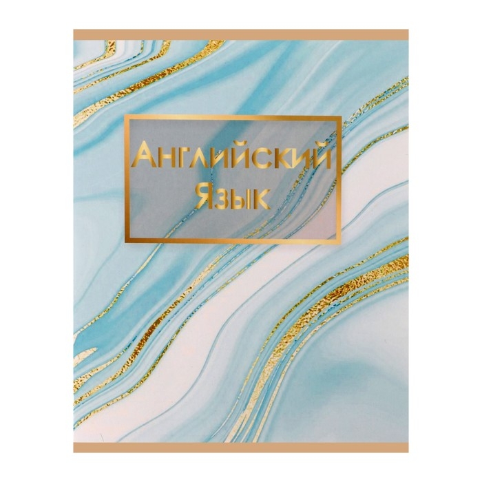 Тетрадь предметная Calligrata Тетрадь предметная Calligrata "Мрамор светлый", 48 листов в клетку Английский язык, со справочным материалом, обложка мелованный картон, УФ-лак, блок офсет