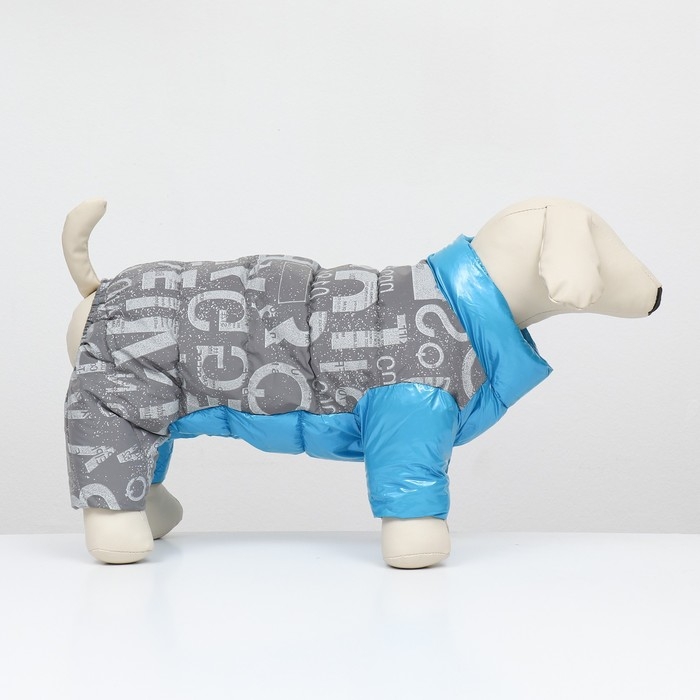 Комбинезон "Ультра" светоотражающий, размер 10 (ДС 21 см, ОГ 34 см, ОШ 24 см),  голубой