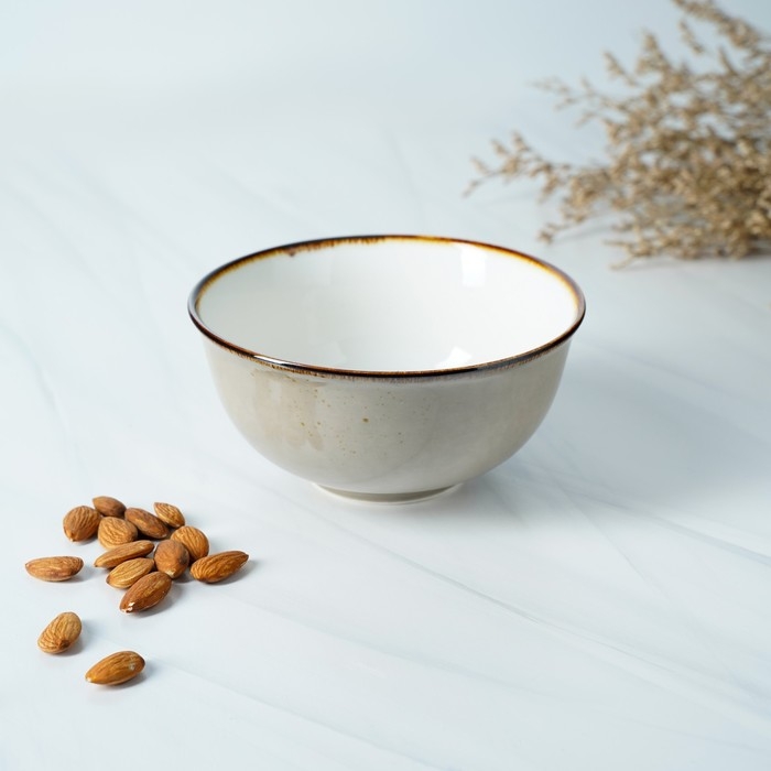 Салатник фарфоровый Magistro «Церера», 650 мл, 15×7,5 см, цвет коричневый Салатник фарфоровый Magistro «Церера», 650 мл, 15×7,5 см, цвет коричневый