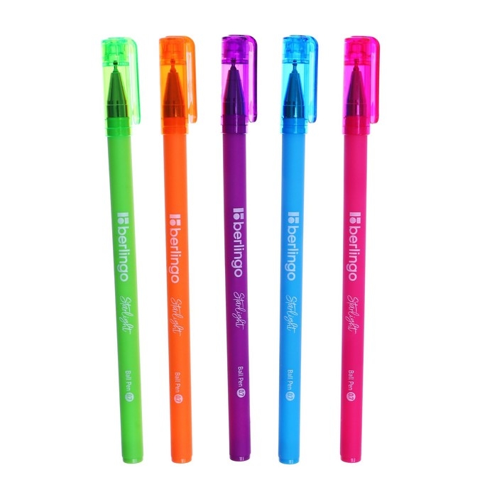 Ручка шариковая 0,7 мм, Berlingo Starlight, стержень синий, узел-игла, микс Ручка шариковая 0,7 мм, Berlingo Starlight, стержень синий, узел-игла, микс