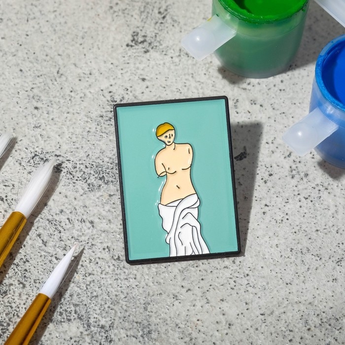 Значок «Искусство» Венера Милосская, цветной в чёрном металле Значок «Искусство» Венера Милосская, цветной в чёрном металле