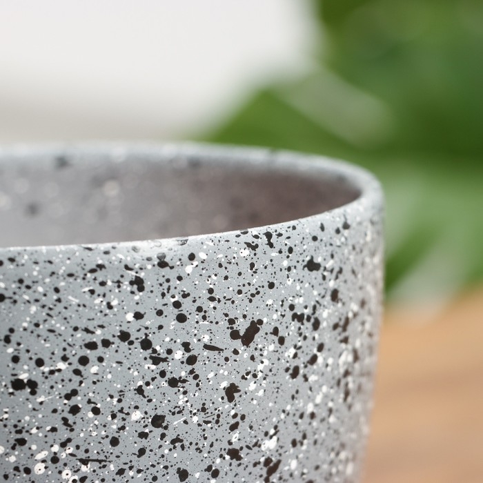 Горшок цветочный Горшок цветочный "Рябь" серый, 1,4 л