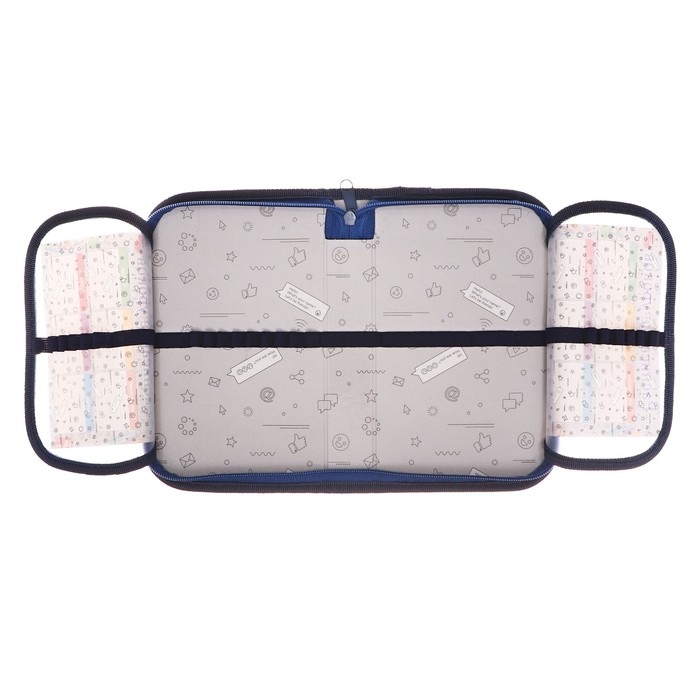 Пенал 1 секция, 130 х 210 х 40 мм, 2 откидные планки, тканевый, Calligrata TOP, Content Пенал 1 секция, 130 х 210 х 40 мм, 2 откидные планки, тканевый, Calligrata TOP, Content "Аниме", МИКС