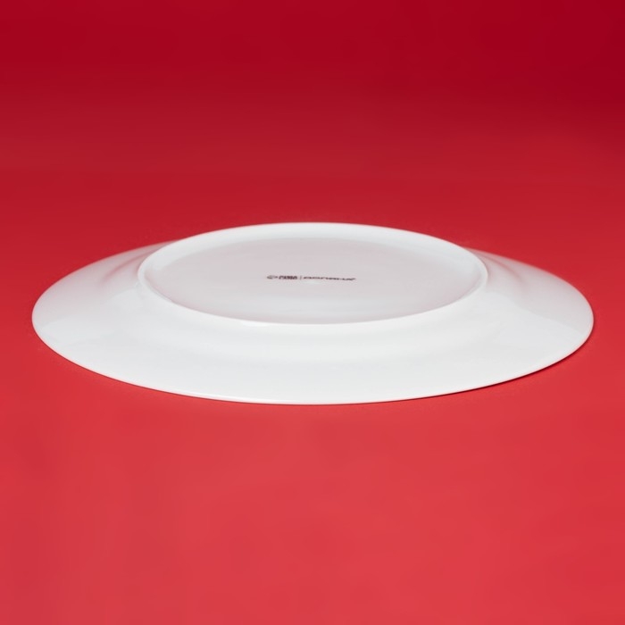 Тарелка новогодняя Доляна «Парк аттракционов», d=25,5 см, фарфор, цвет белый Тарелка новогодняя Доляна «Парк аттракционов», d=25,5 см, фарфор, цвет белый