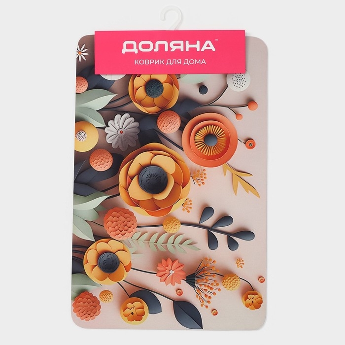 Коврик для дома Доляна Bloom, влаговпитывающий, 40&times;60 см