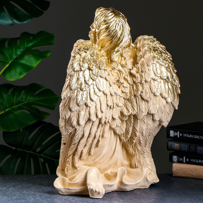Фигура  Фигура "Ангел на колене" слоновая кость, 40х36,5х51см