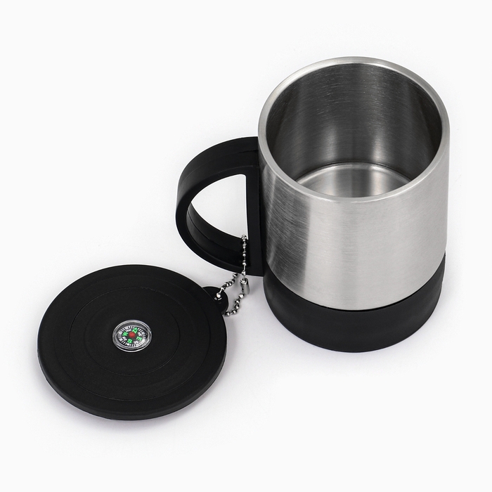 Термокружка, 180 мл, Туризм  Термокружка, 180 мл, Туризм "Эйлат", сохраняет тепло 2 ч, 10 х 9 см, компас