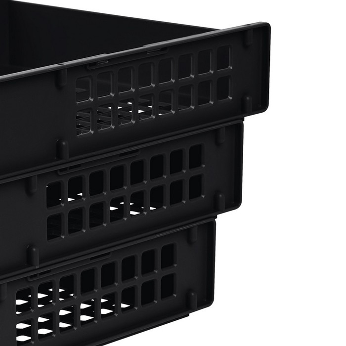 Набор лотков для бумаг горизонтальных Стамм STRONG, 3 штуки, на металлических стержнях, чёрный Набор лотков для бумаг горизонтальных Стамм STRONG, 3 штуки, на металлических стержнях, чёрный