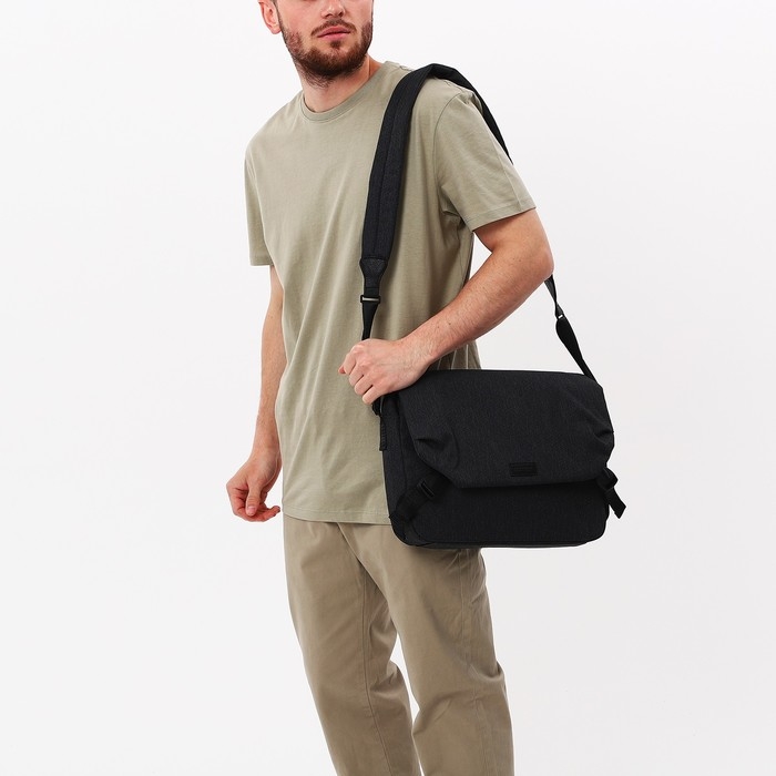 Сумка мужская «Медведково», цвет тёмно-серый